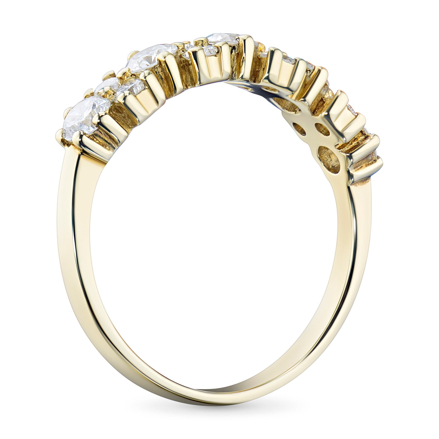 14K Yellow Gold Ring with Lab-Created Diamonds 0.92 CT.TW