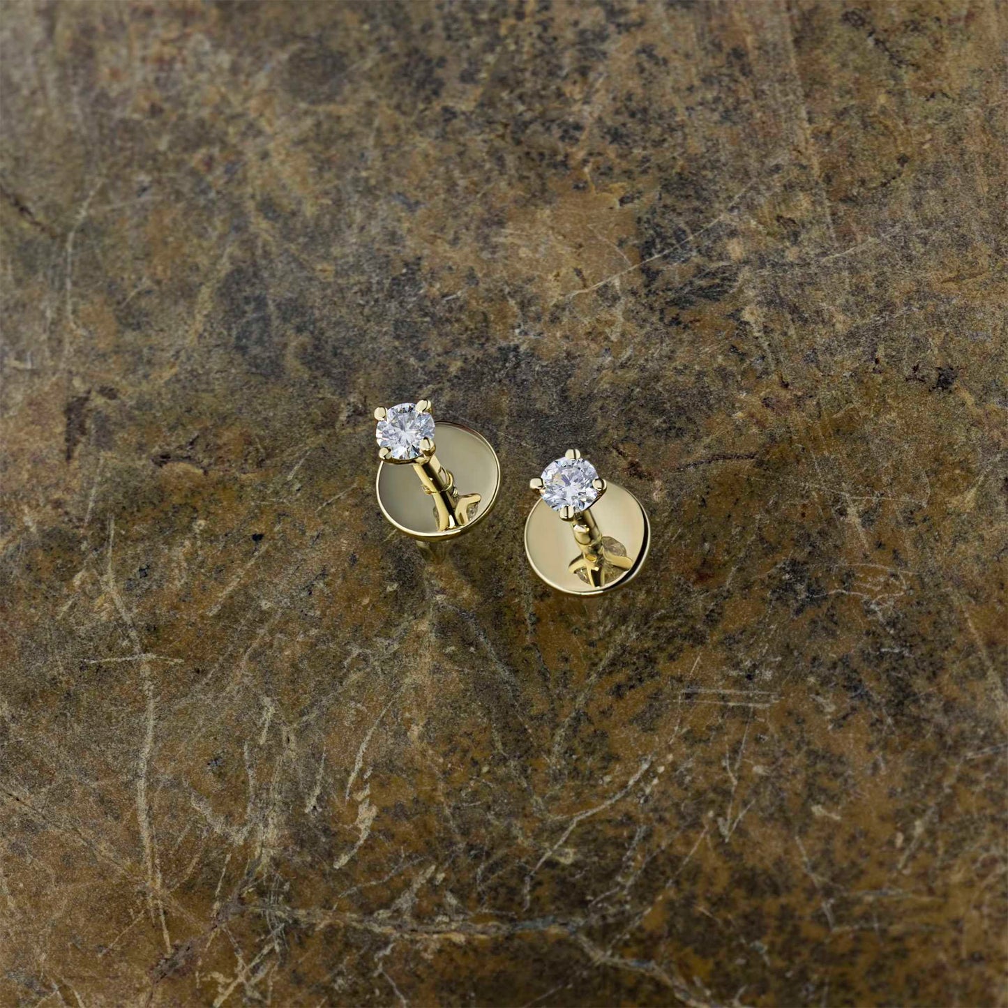 14K Yellow Gold Earring Studs with Lab-Created Diamonds 2.020 CT.TW