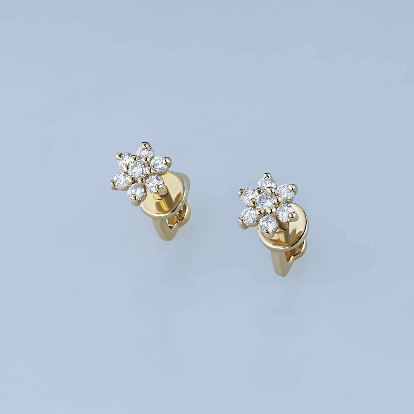 14K Yellow Gold Earring Studs with Lab-Created Diamonds 0.22 CT.TW