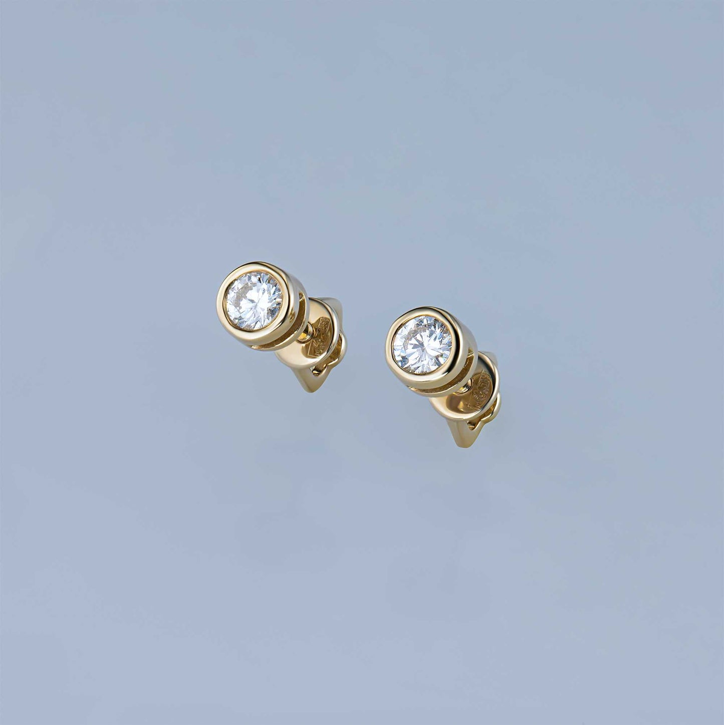 14K Yellow Gold Earring Studs with Lab-Created Diamonds 0.370 CT.TW