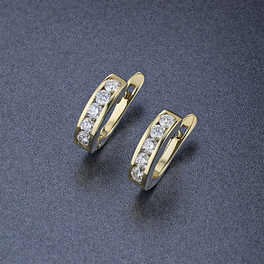 14K Yellow Gold Earrings with Lab-Created Diamonds 5.280 CT.TW