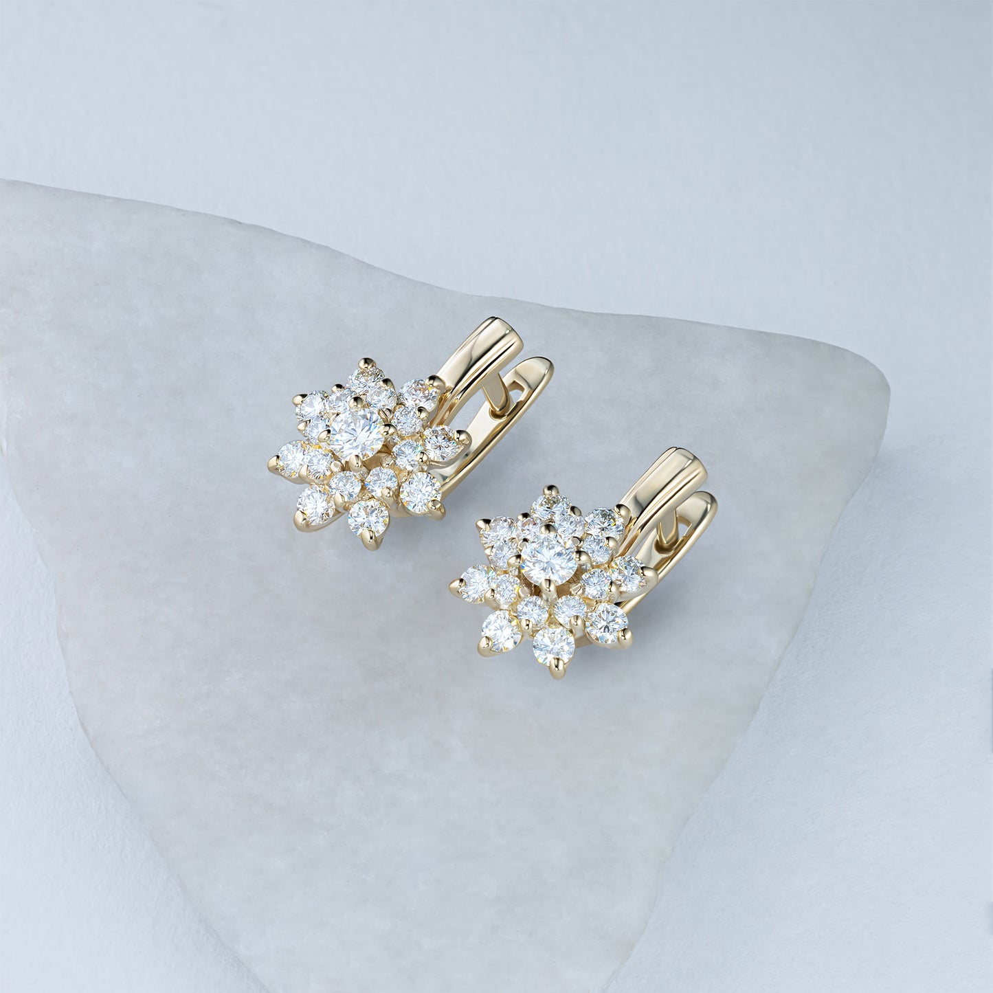 W-y/g (w/o Nickel) 750 Earrings with Lab-Created Diamonds 1.450 CT.TW