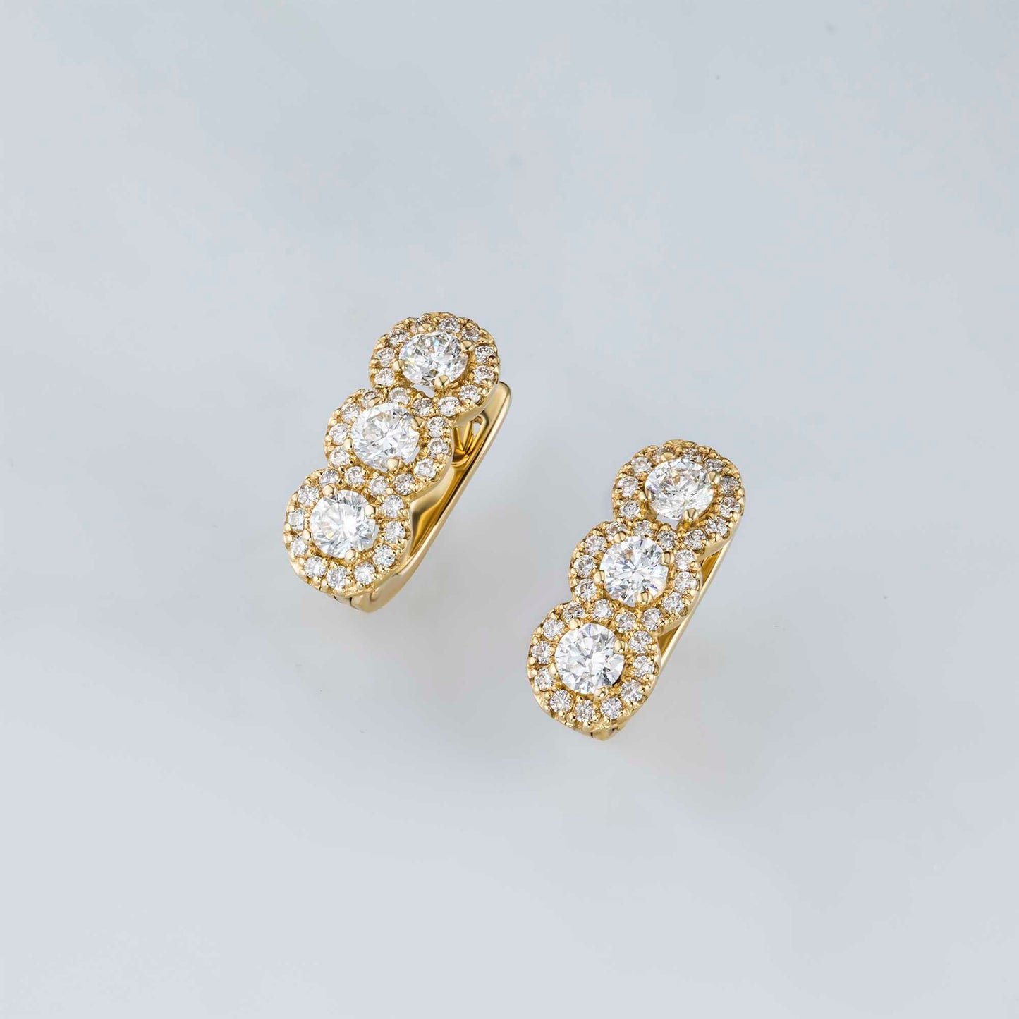 14K Yellow Gold Earrings with Lab-Created Diamonds 1.100 CT.TW