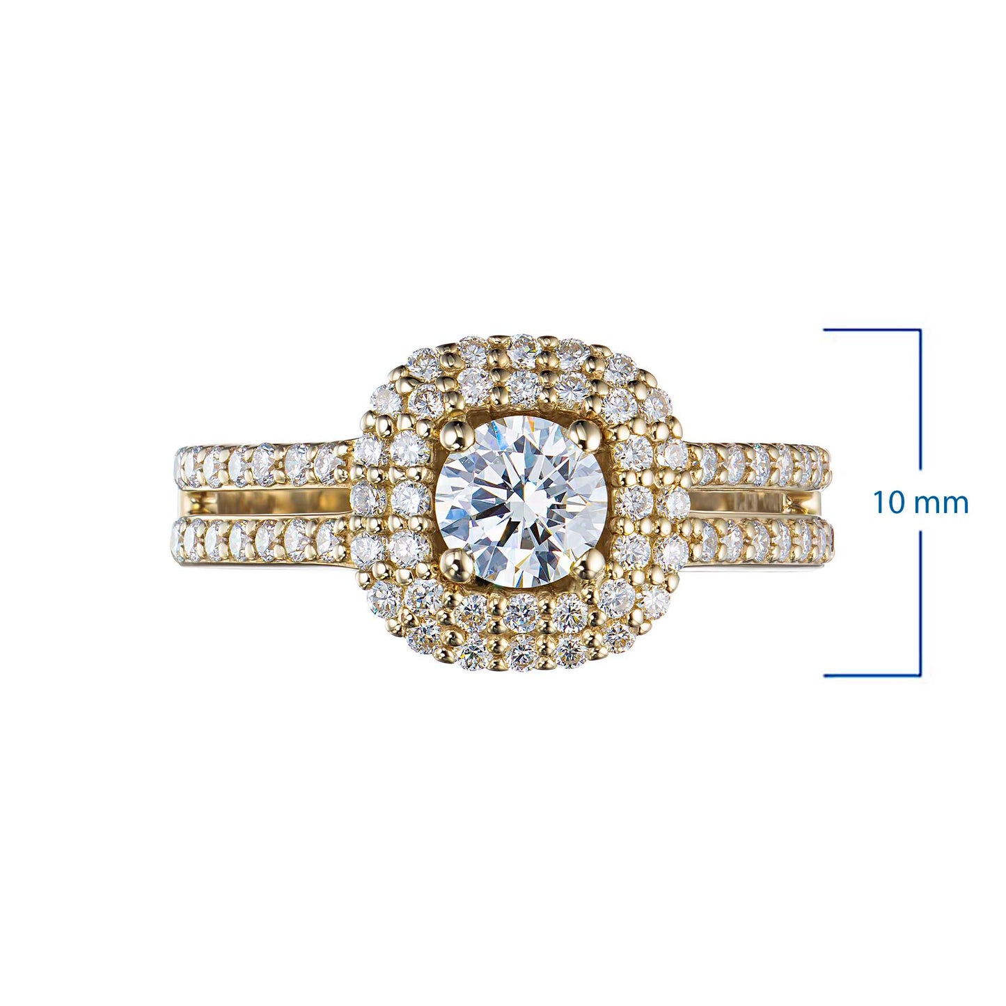 14K Yellow Gold Ring with Lab-Created Diamonds 1.090 CT.TW
