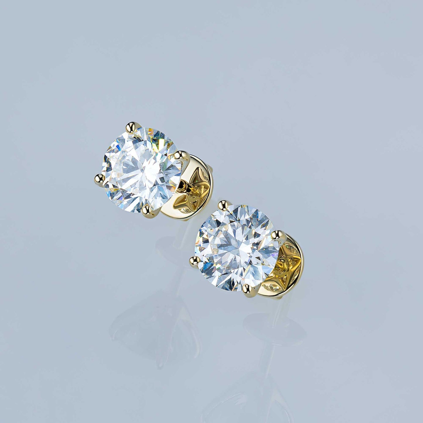 14K Yellow Gold Earring Studs with Lab-Created Diamonds 2.29 CT.TW
