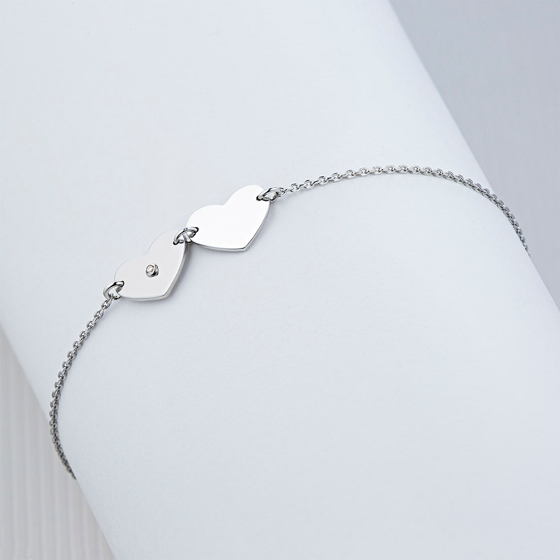 Sterling Silver Bracelet with Lab-Created Diamonds 0.01 CT.TW