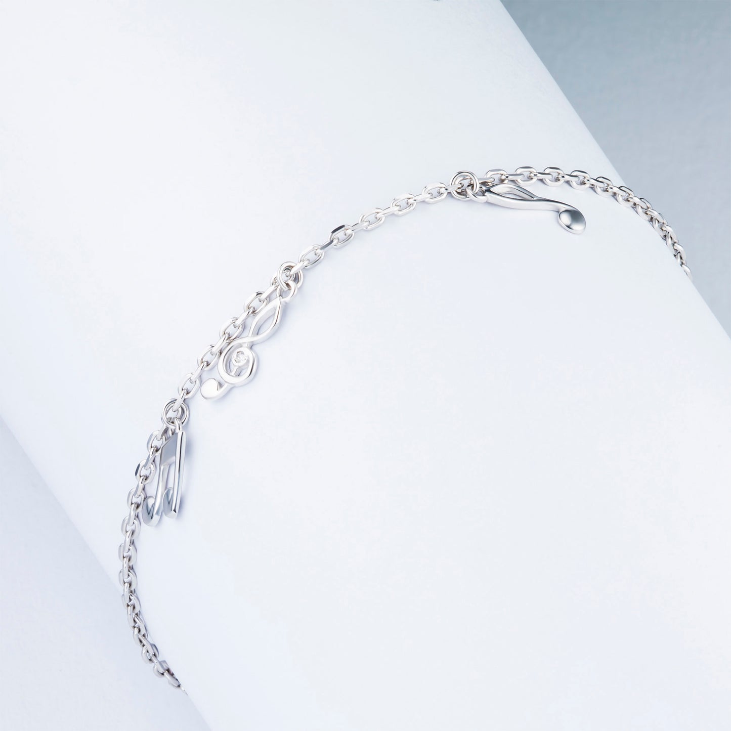 Sterling Silver Bracelet with Lab-Created Diamonds 0.010 CT.TW