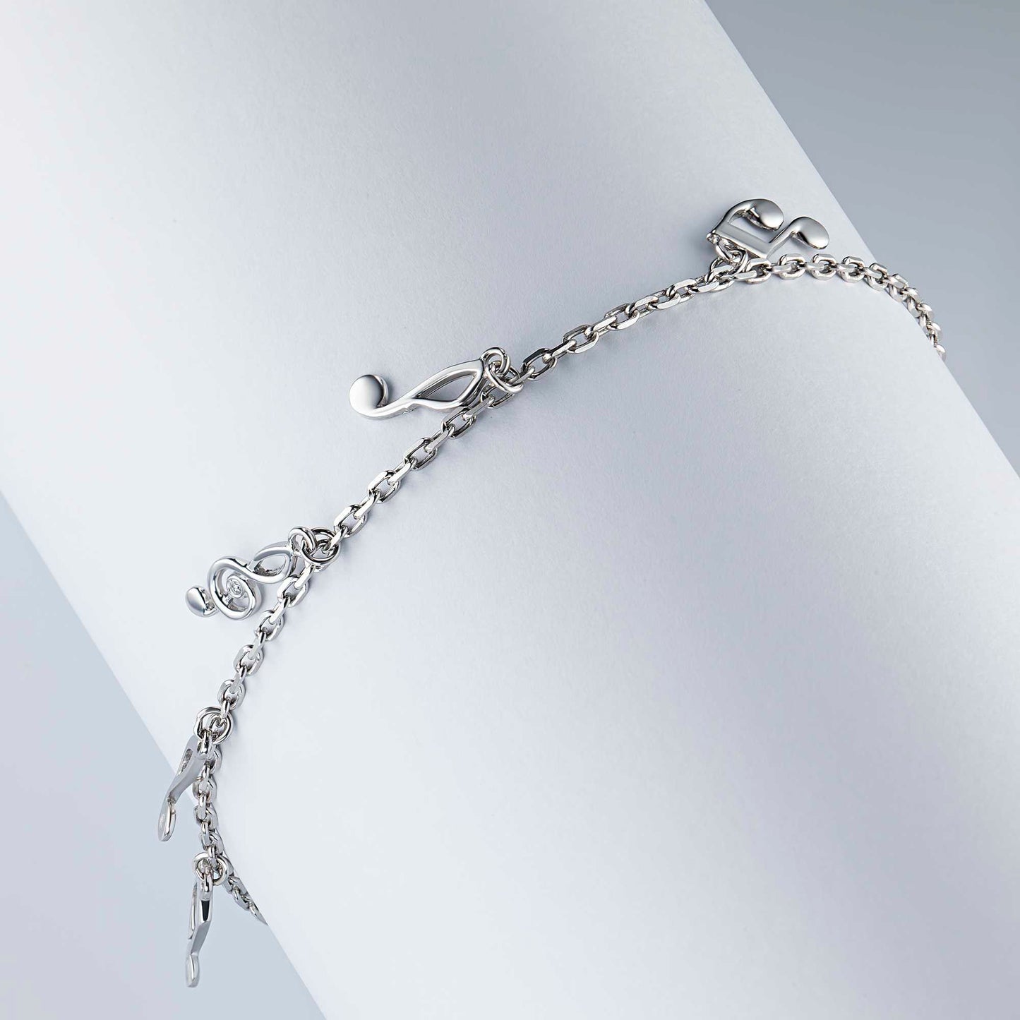 Sterling Silver Bracelet with Lab-Created Diamonds 0.01 CT.TW