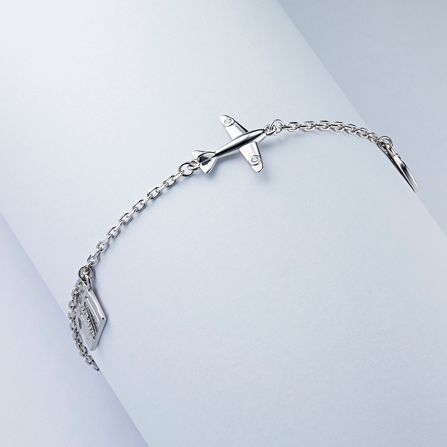 Sterling Silver Bracelet with Lab-Created Diamonds 0.02 CT.TW