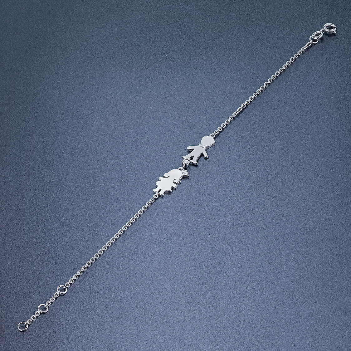 Sterling Silver Bracelet with Lab-Created Diamonds 0.030 CT.TW