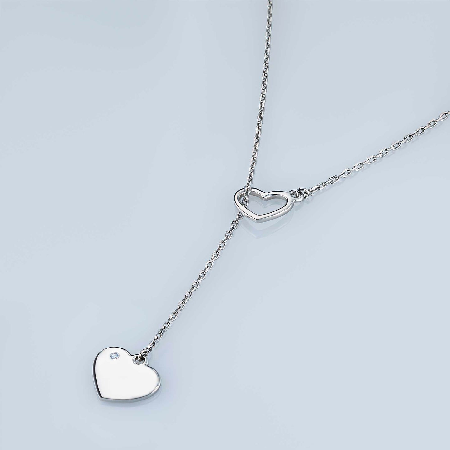 Sterling Silver Necklace with Lab-Created Diamonds 0.01 CT.TW
