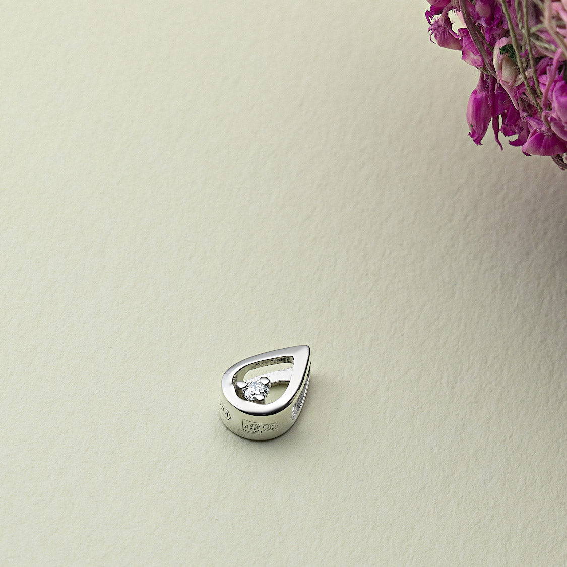 Sterling Silver Pendant with Lab-Created Diamonds 0.03 CT.TW