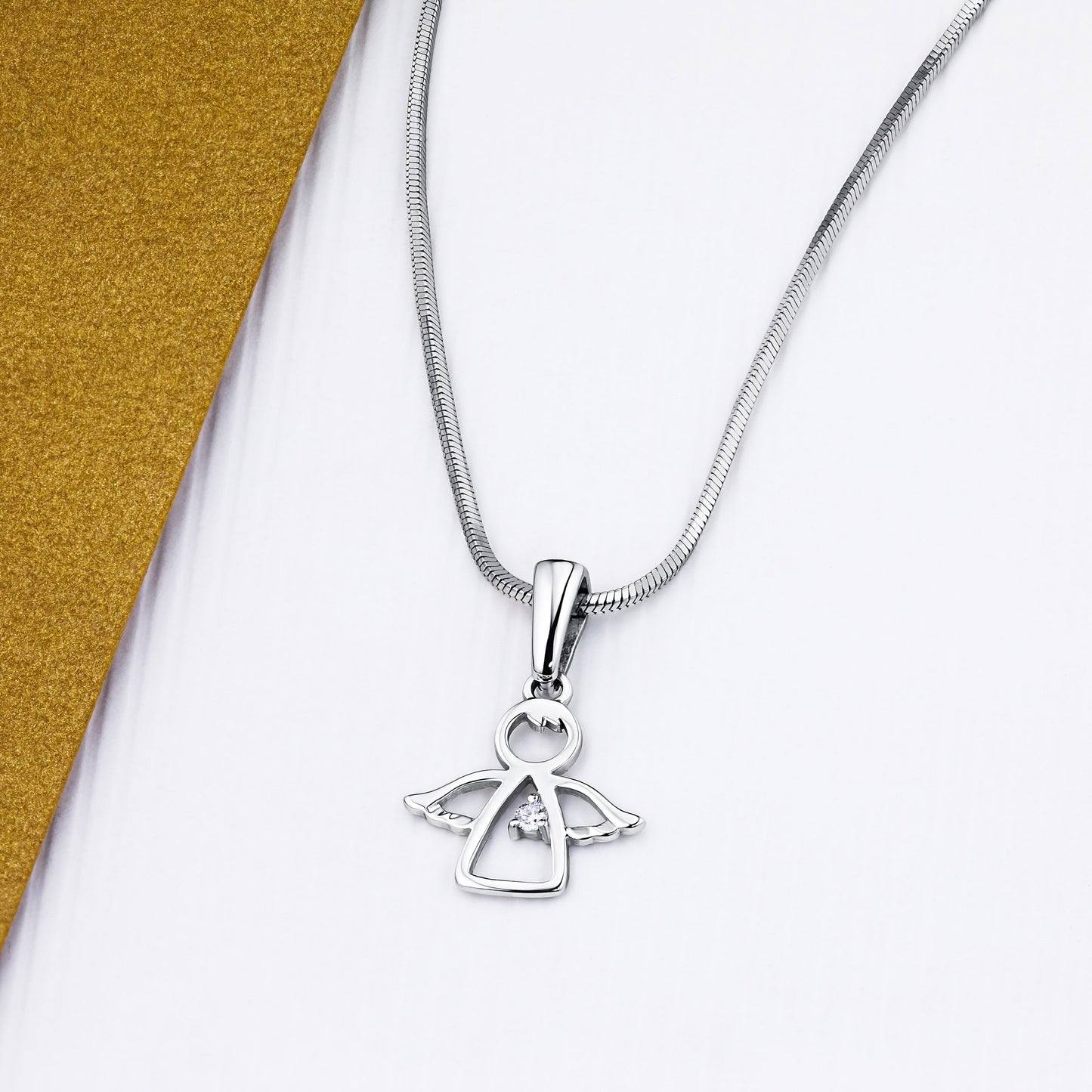 Sterling Silver Pendant with Lab-Created Diamonds 0.010 CT.TW