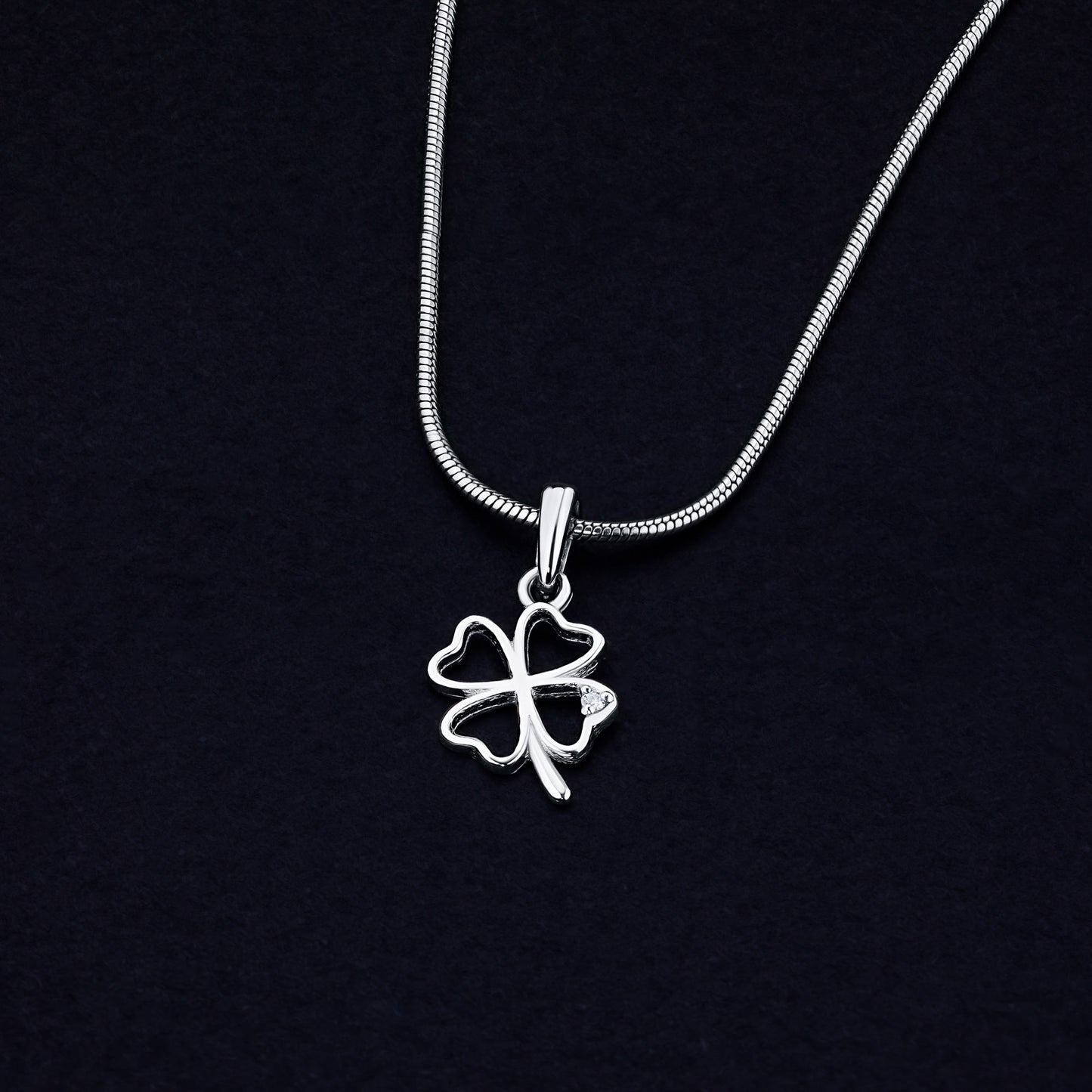Sterling Silver Pendant with Lab-Created Diamonds 0.010 CT.TW