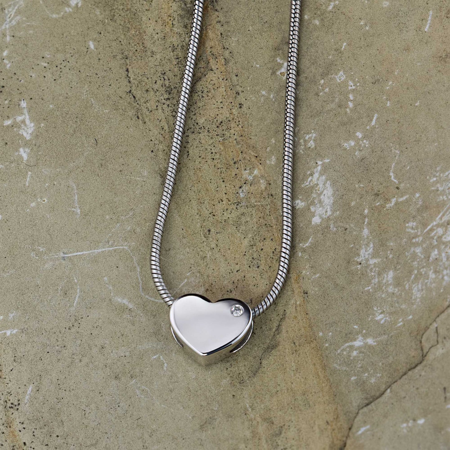 Sterling Silver Pendant with Lab-Created Diamonds 0.01 CT.TW