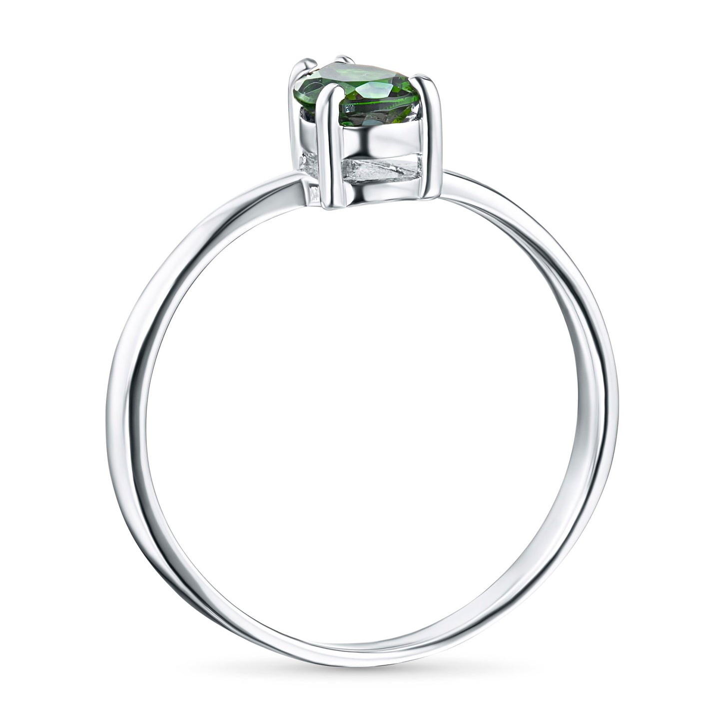 Sterling Silver Ring with Sapphire 0.450 CT.TW