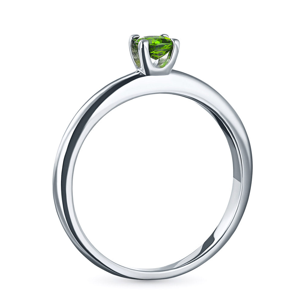 Sterling Silver Ring with Chrome diopside 0.270 CT.TW