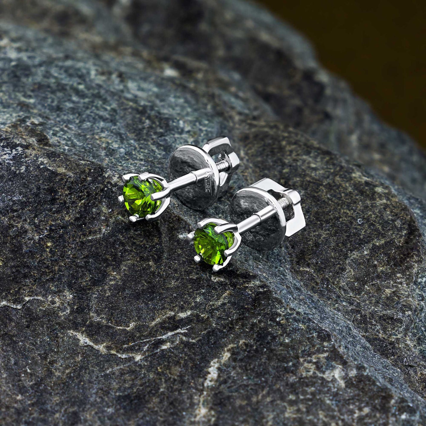 Sterling Silver Earring Studs with Lab-Created Diamonds 0.170 CT.TW