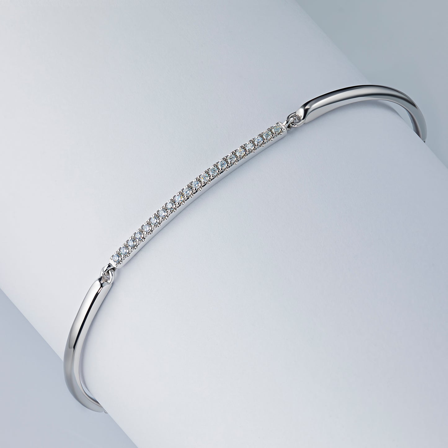 Sterling Silver Bracelet with Lab-Created Diamonds 0.170 CT.TW