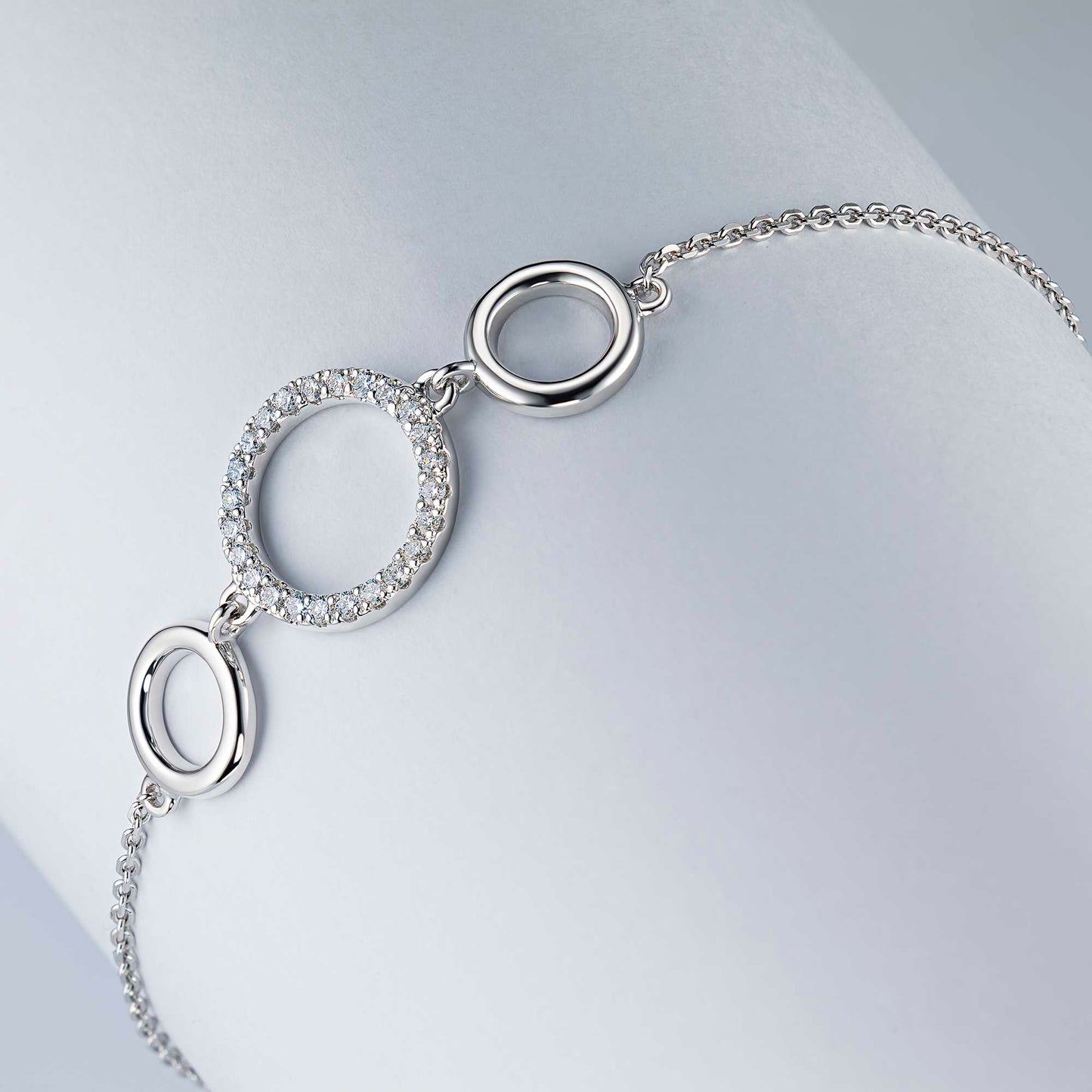 Sterling Silver Bracelet with Lab-Created Diamonds 0.290 CT.TW