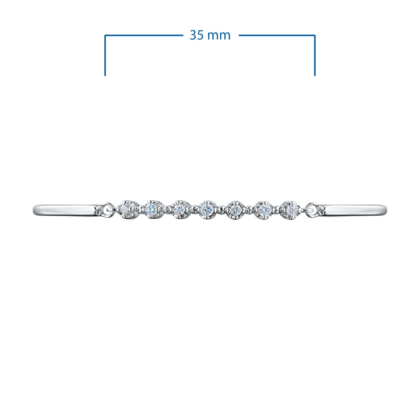 Sterling Silver Bracelet with Lab-Created Diamonds 0.180 CT.TW