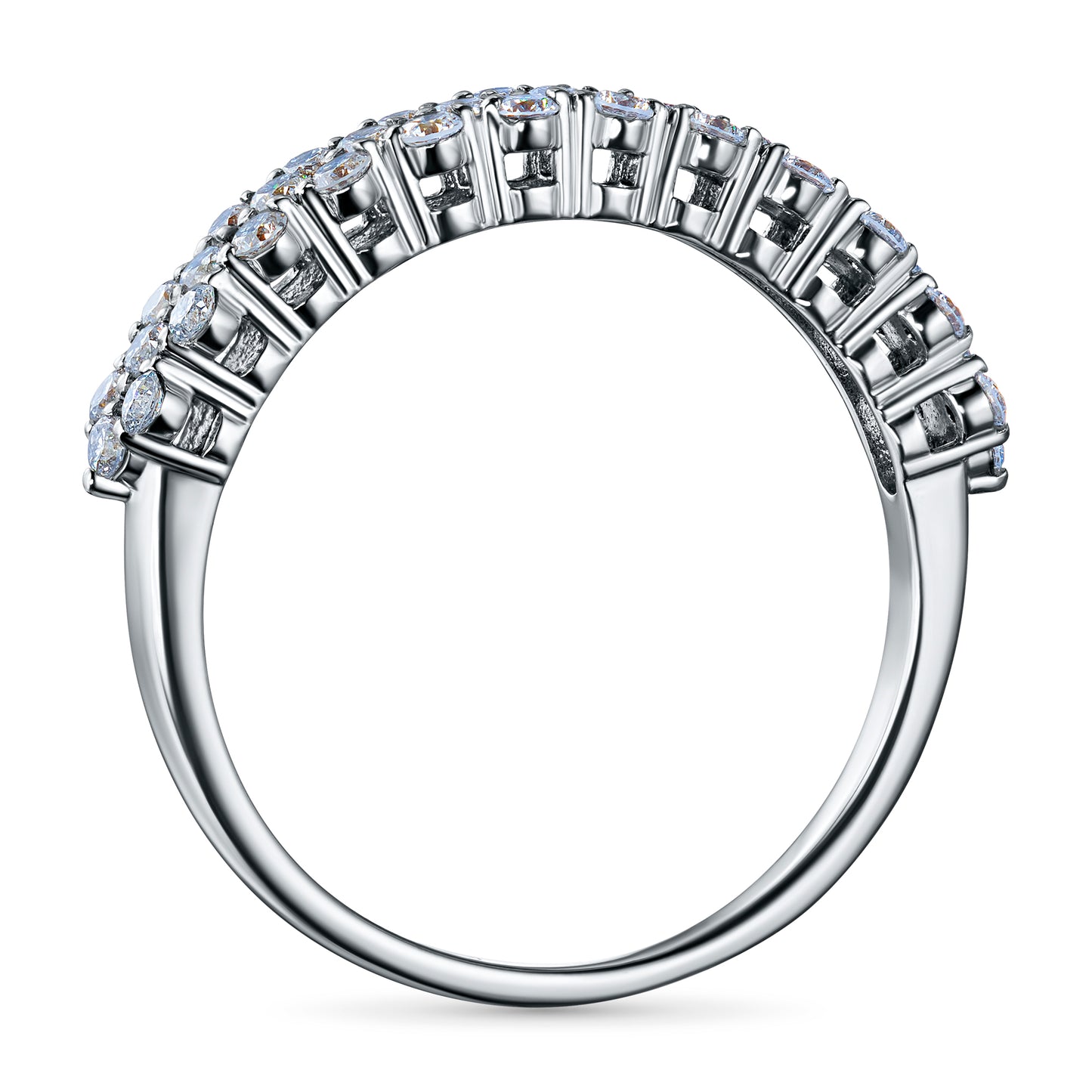 Sterling Silver Ring with Lab-Created Diamonds 0.720 CT.TW