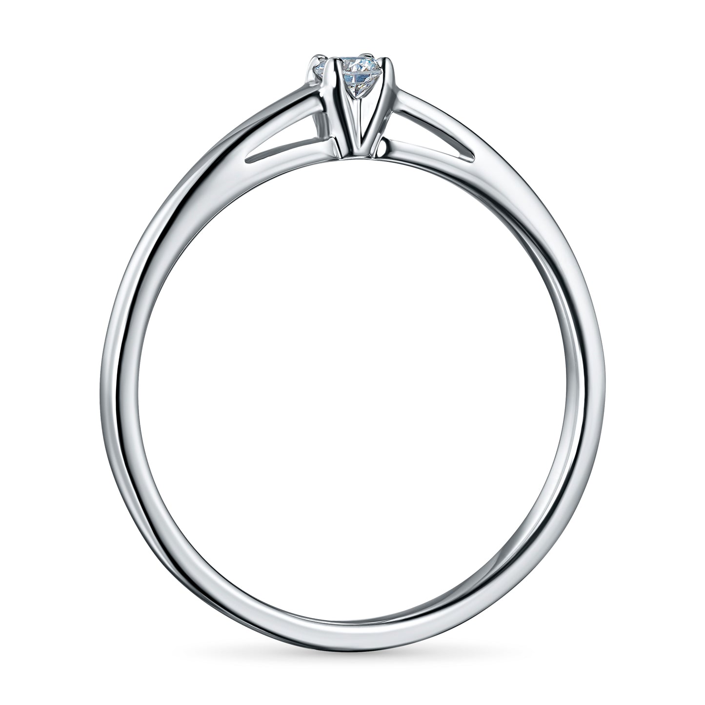 Sterling Silver Ring with Lab-Created Diamonds 0.080 CT.TW
