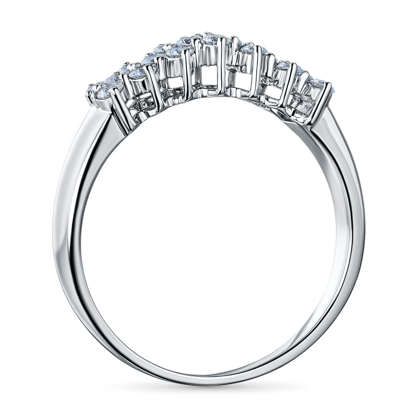 Sterling Silver Ring with Lab-Created Diamonds 0.600 CT.TW