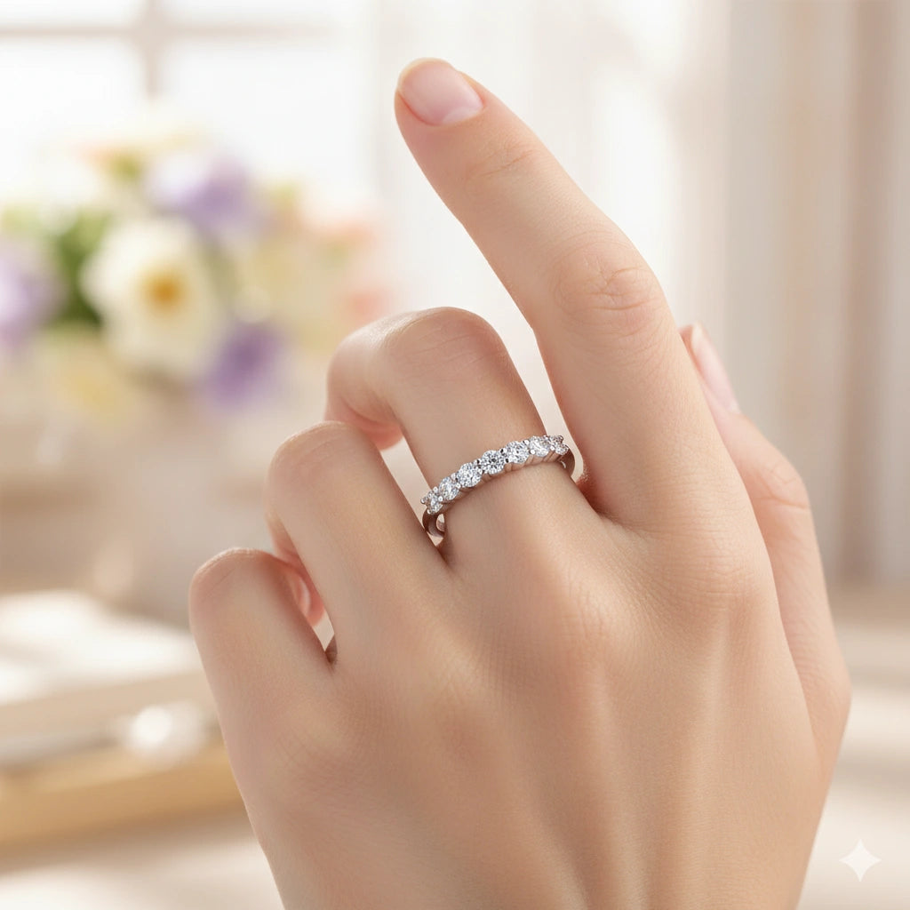 Sterling Silver Ring with Lab-Created Diamonds 0.55 CT.TW