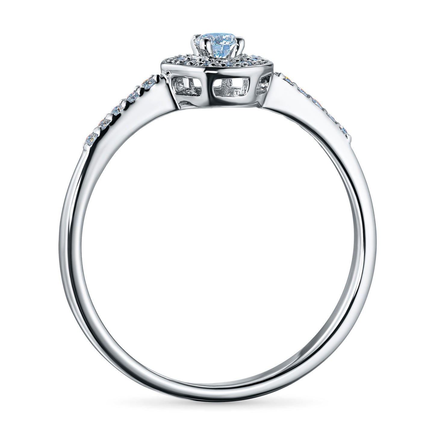 Sterling Silver Ring with Lab-Created Diamonds 0.110 CT.TW