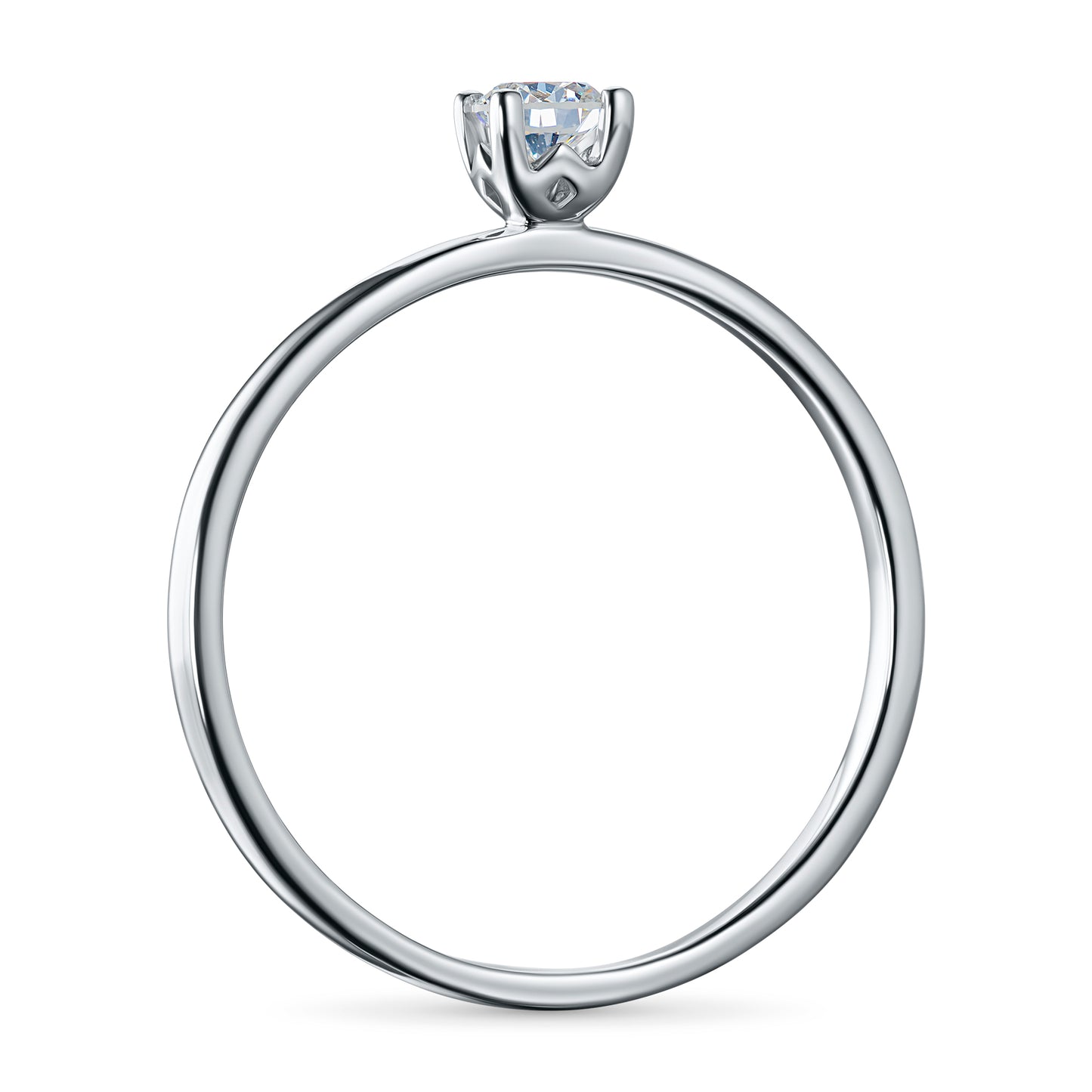 Sterling Silver Ring with Lab-Created Diamonds 0.180 CT.TW