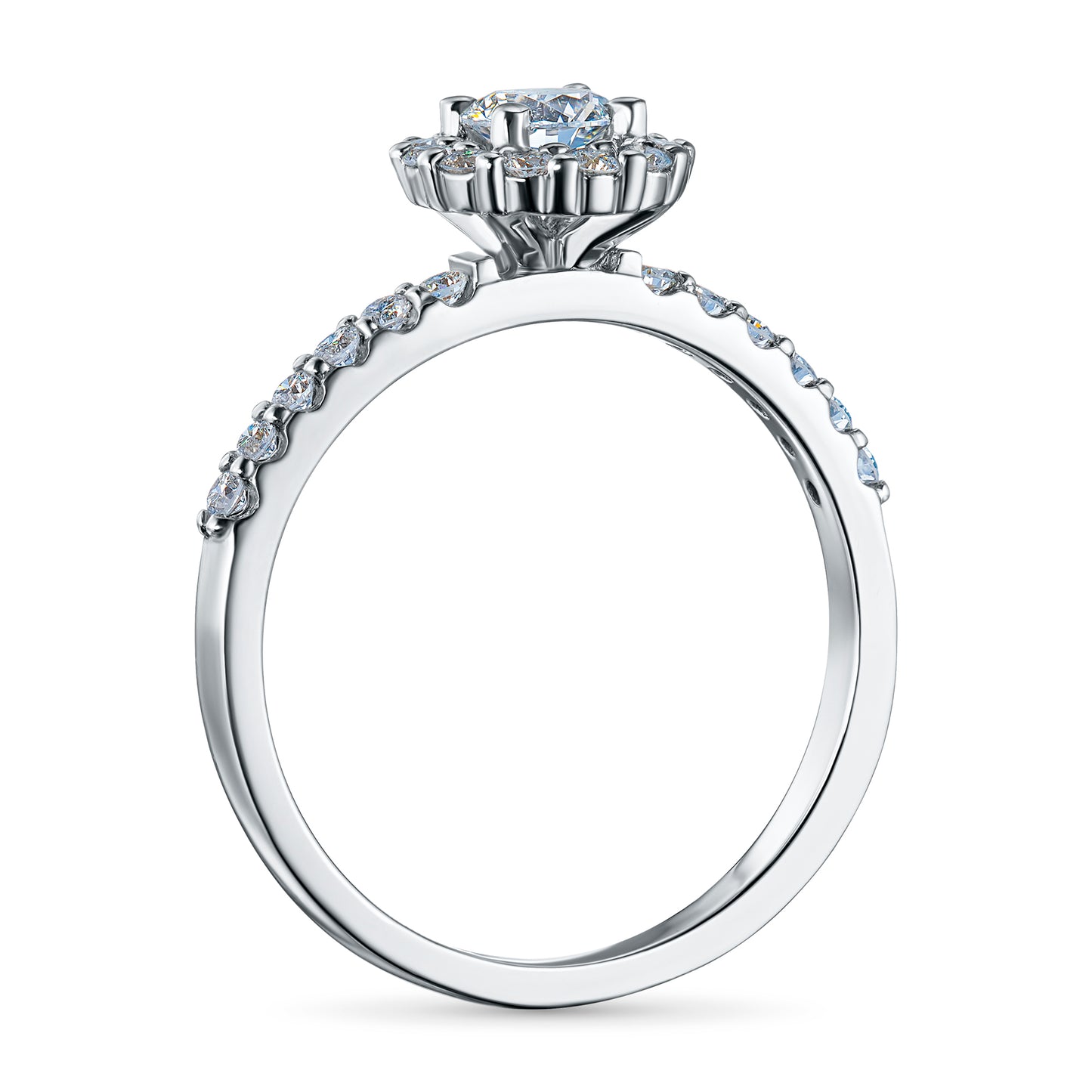 Sterling Silver Ring with Lab-Created Diamonds 0.28 CT.TW