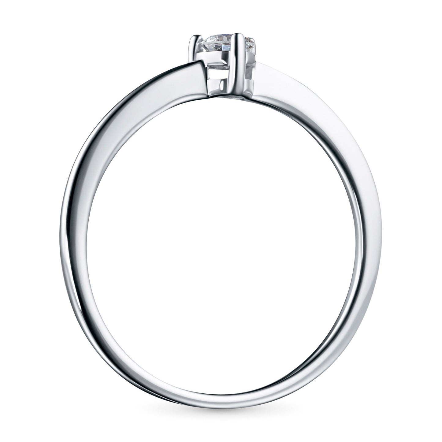 Sterling Silver Ring with Lab-Created Diamonds 0.080 CT.TW