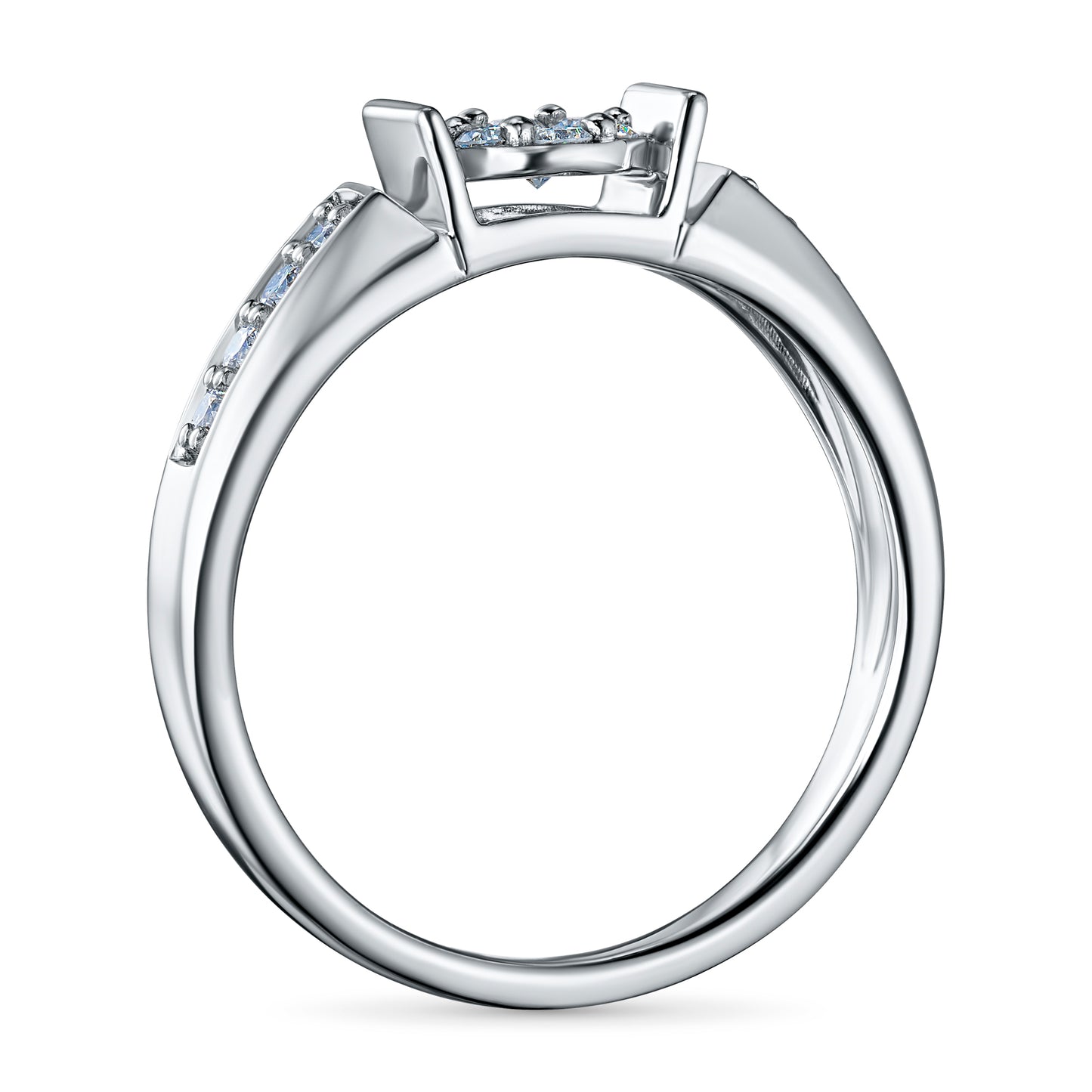 Sterling Silver Ring with Lab-Created Diamonds 0.200 CT.TW