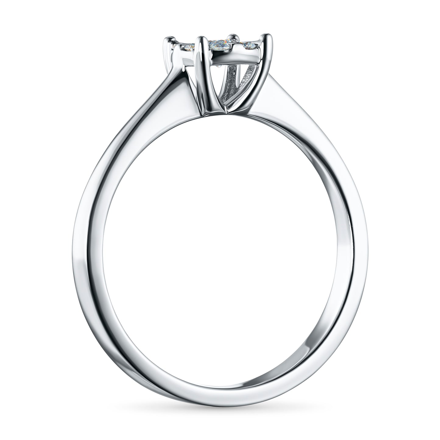 Sterling Silver Ring with Lab-Created Diamonds 0.150 CT.TW