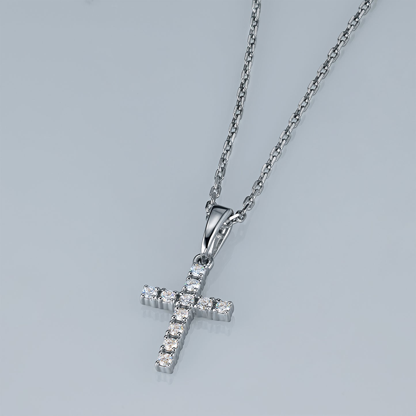 Sterling Silver Pendant with Lab-Created Diamonds 0.090 CT.TW