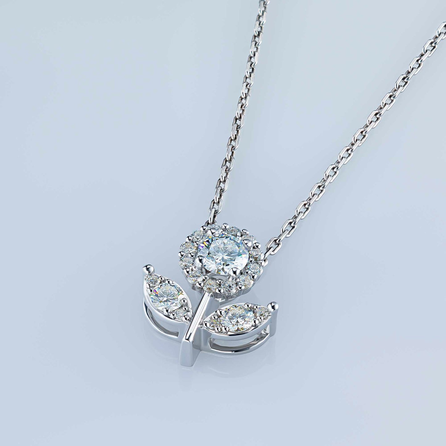 Sterling Silver Pendant with Lab-Created Diamonds 0.770 CT.TW