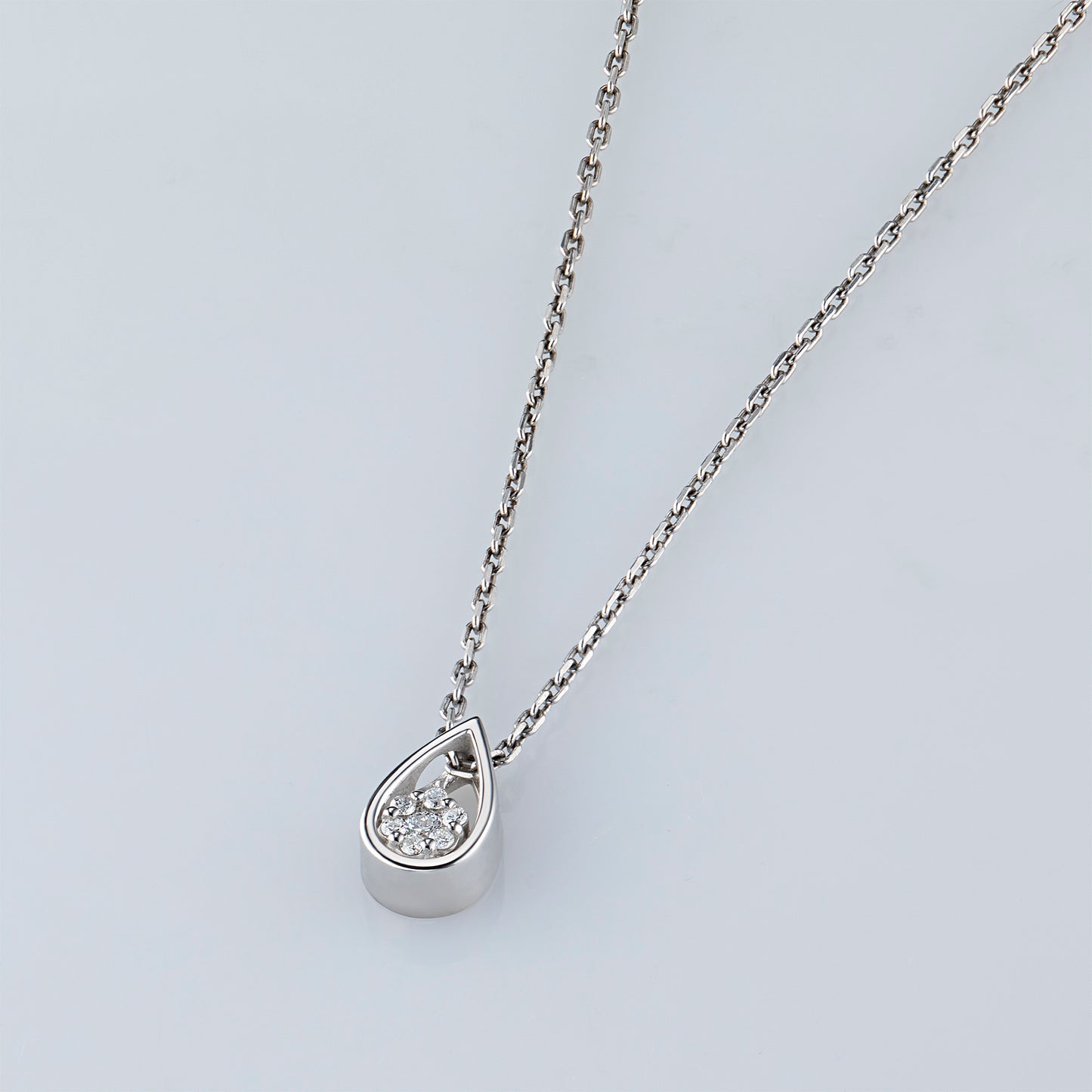 Sterling Silver Pendant with Lab-Created Diamonds 0.070 CT.TW