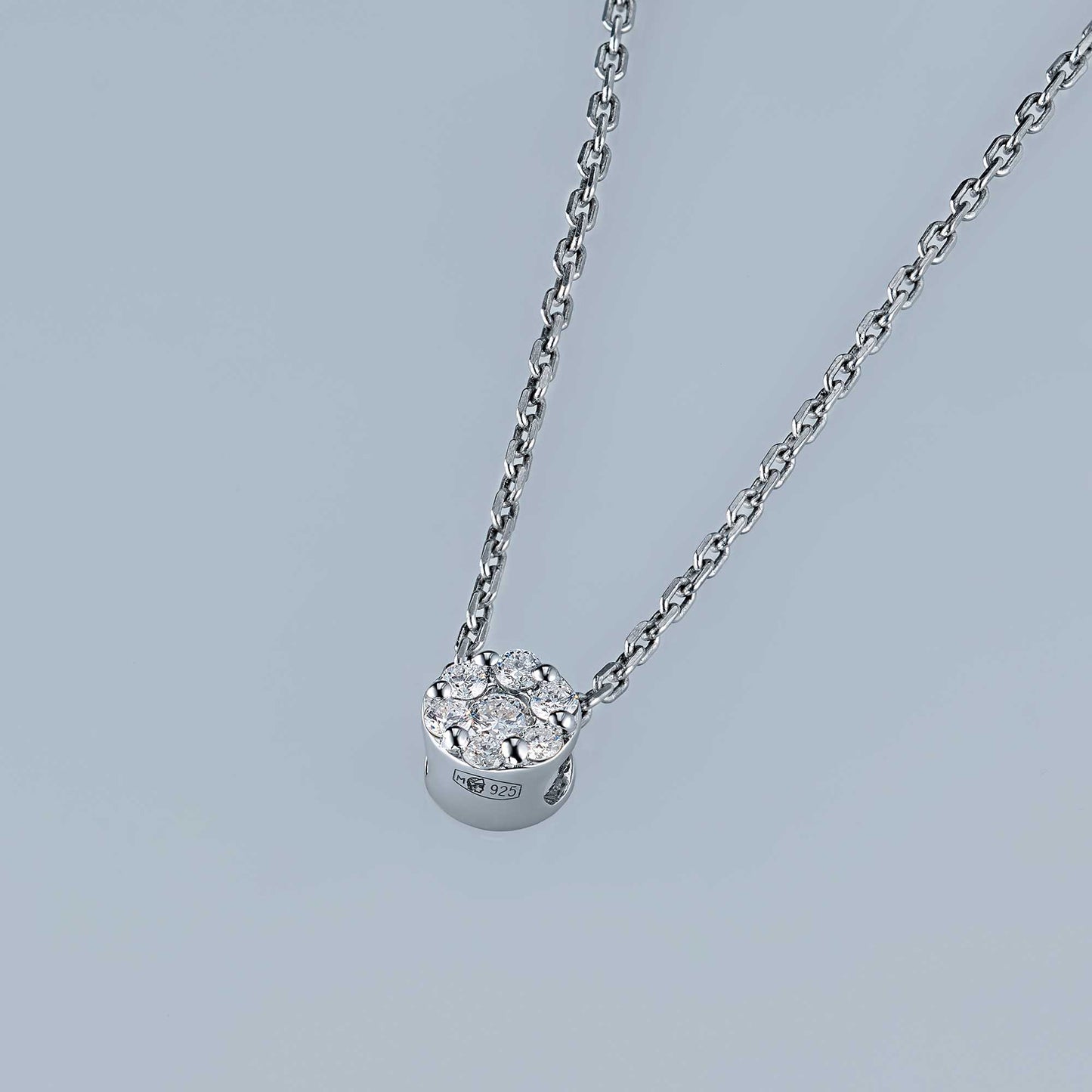 Sterling Silver Pendant with Lab-Created Diamonds 0.120 CT.TW