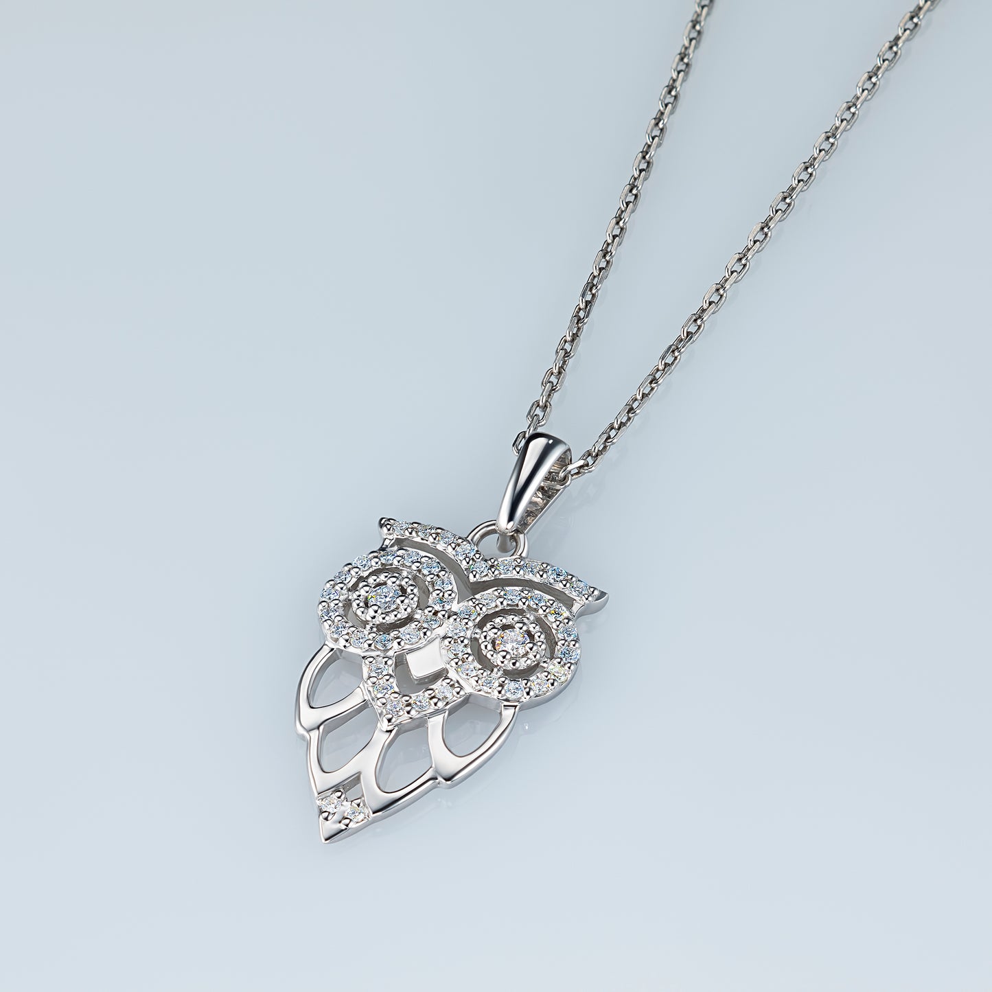 Sterling Silver Pendant with Lab-Created Diamonds 12.300 CT.TW