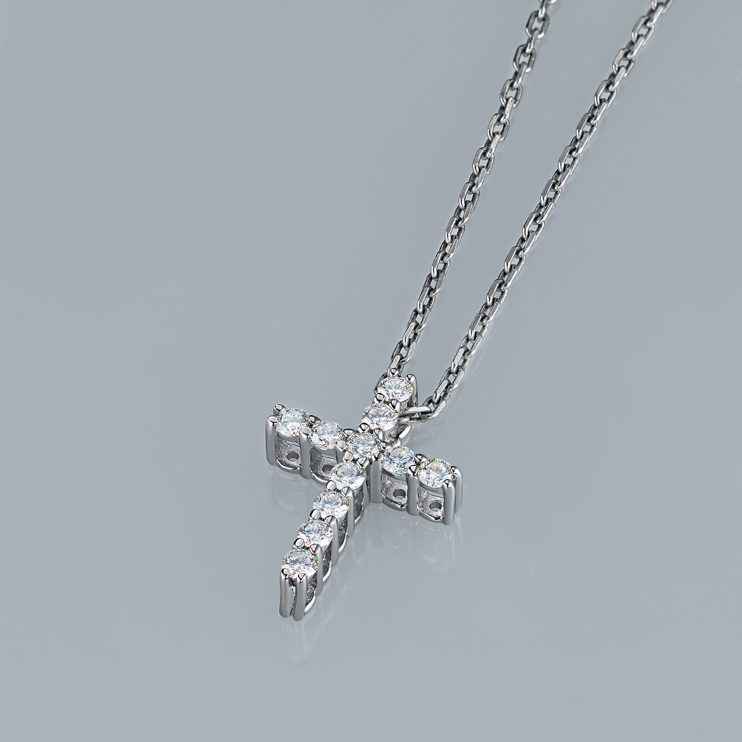 Sterling Silver Pendant with Lab-Created Diamonds 2.890 CT.TW