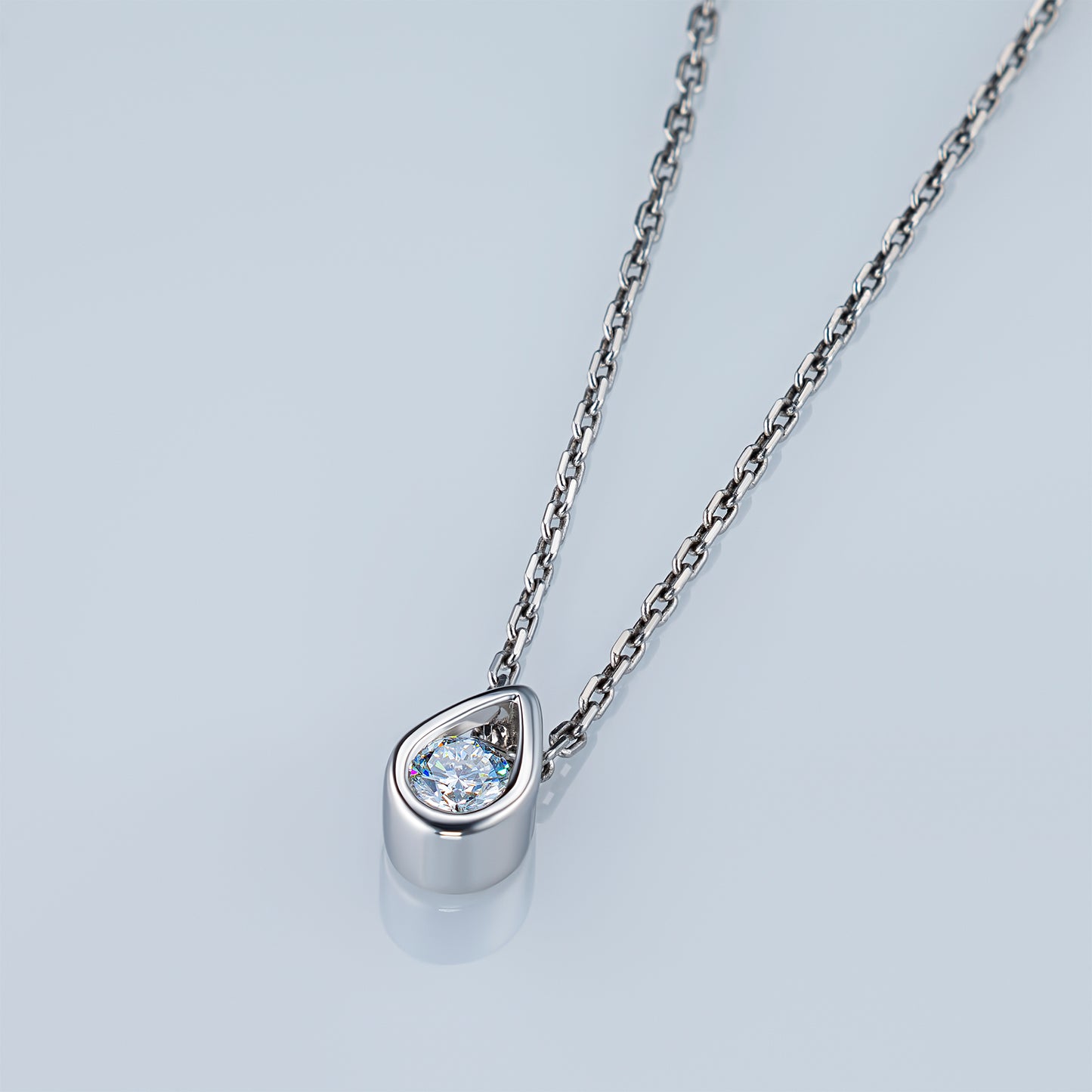 Sterling Silver Pendant with Lab-Created Diamonds 0.180 CT.TW