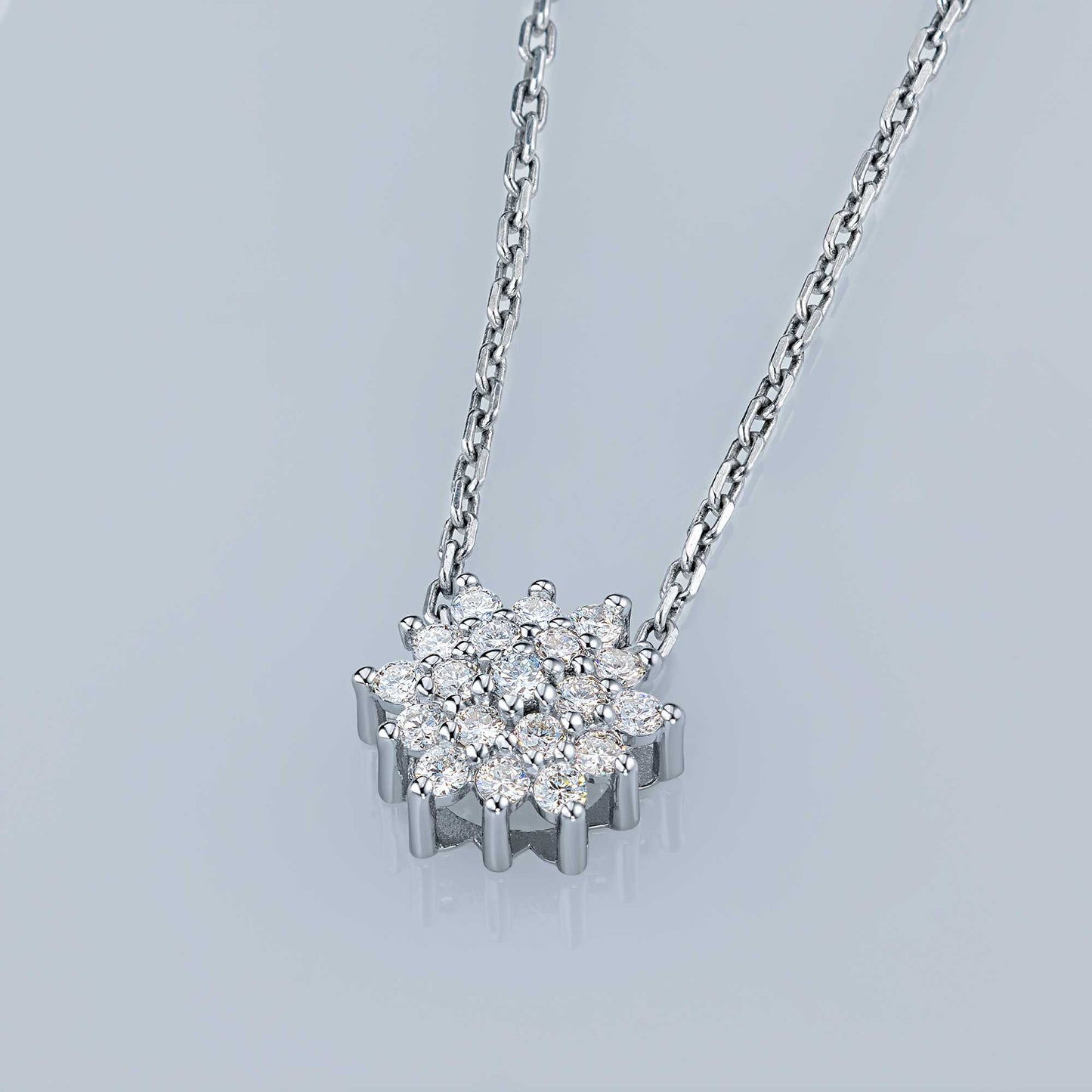 Sterling Silver Pendant with Lab-Created Diamonds 0.240 CT.TW