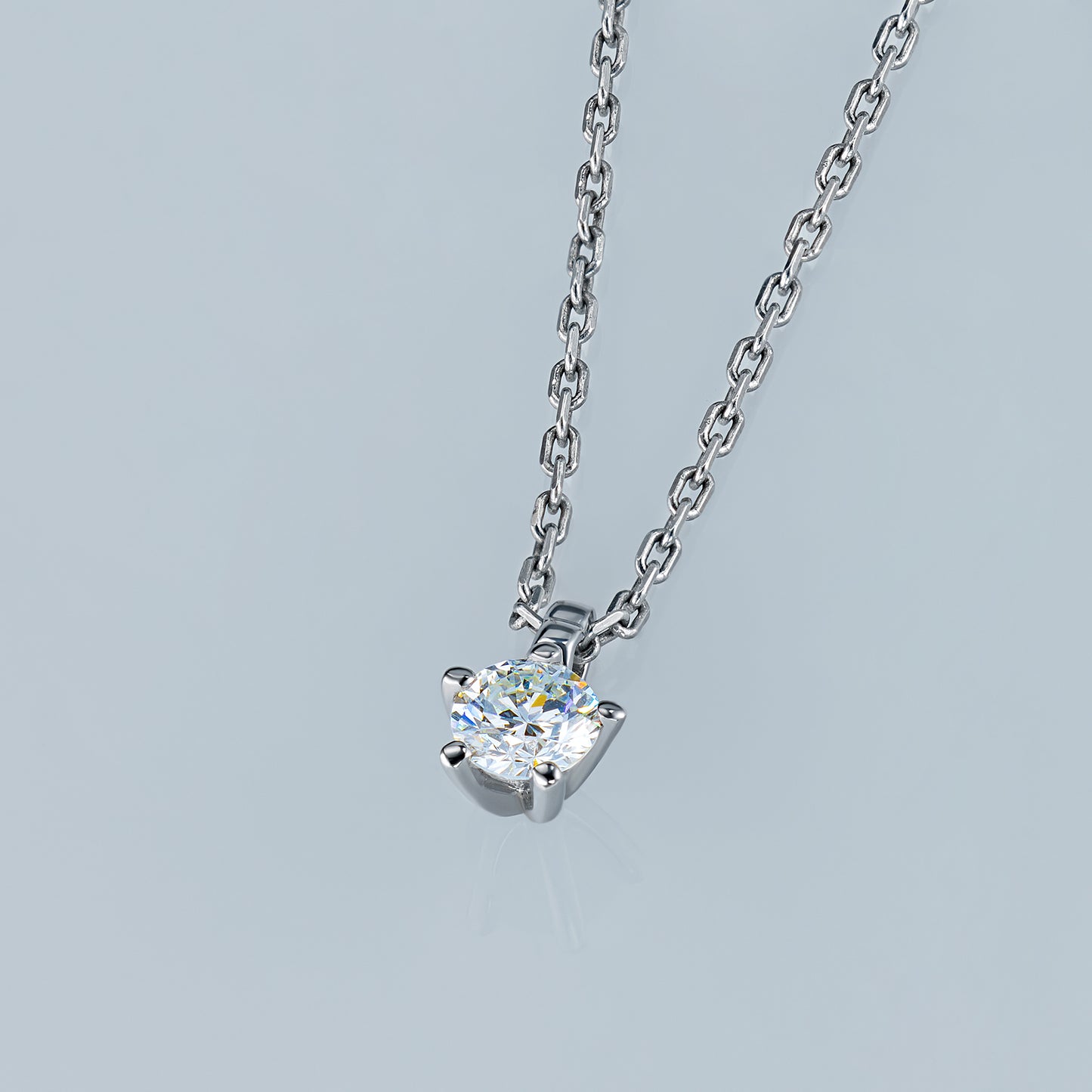 Sterling Silver Pendant with Lab-Created Diamonds 0.270 CT.TW