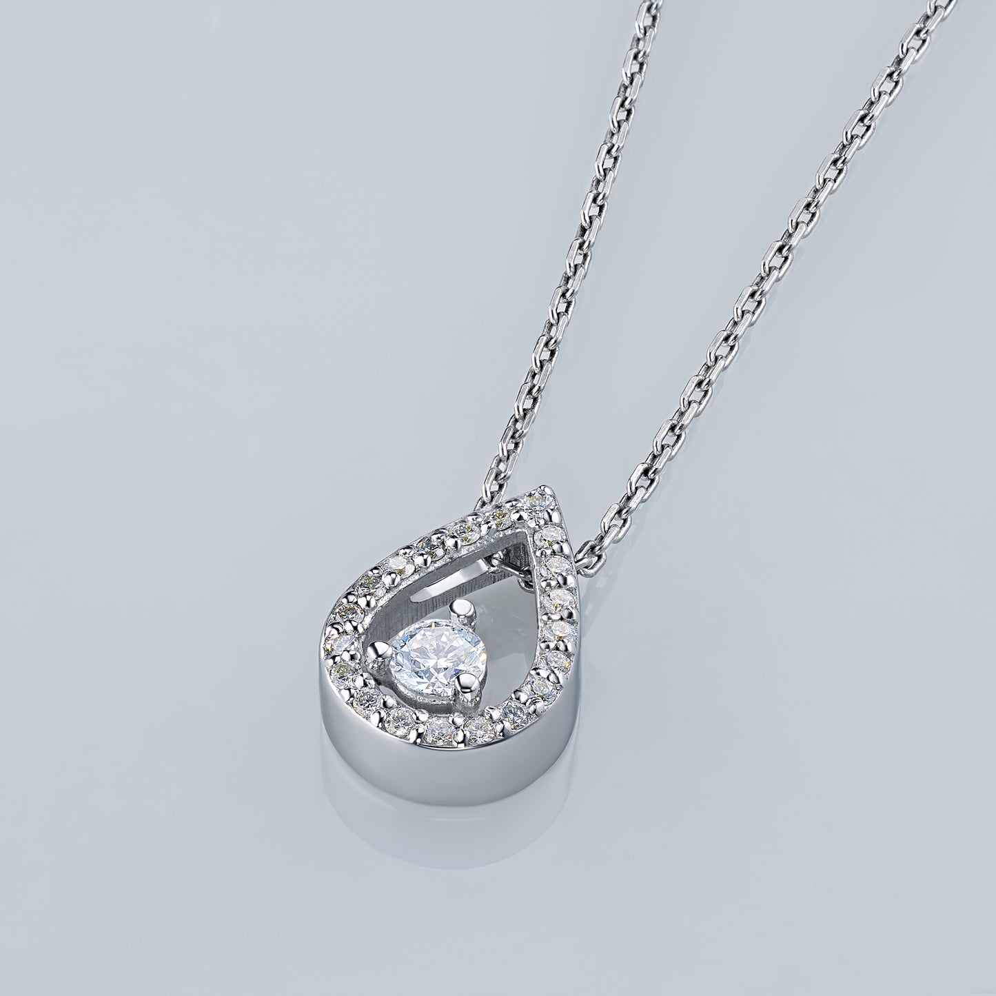 Sterling Silver Pendant with Lab-Created Diamonds 0.31 CT.TW