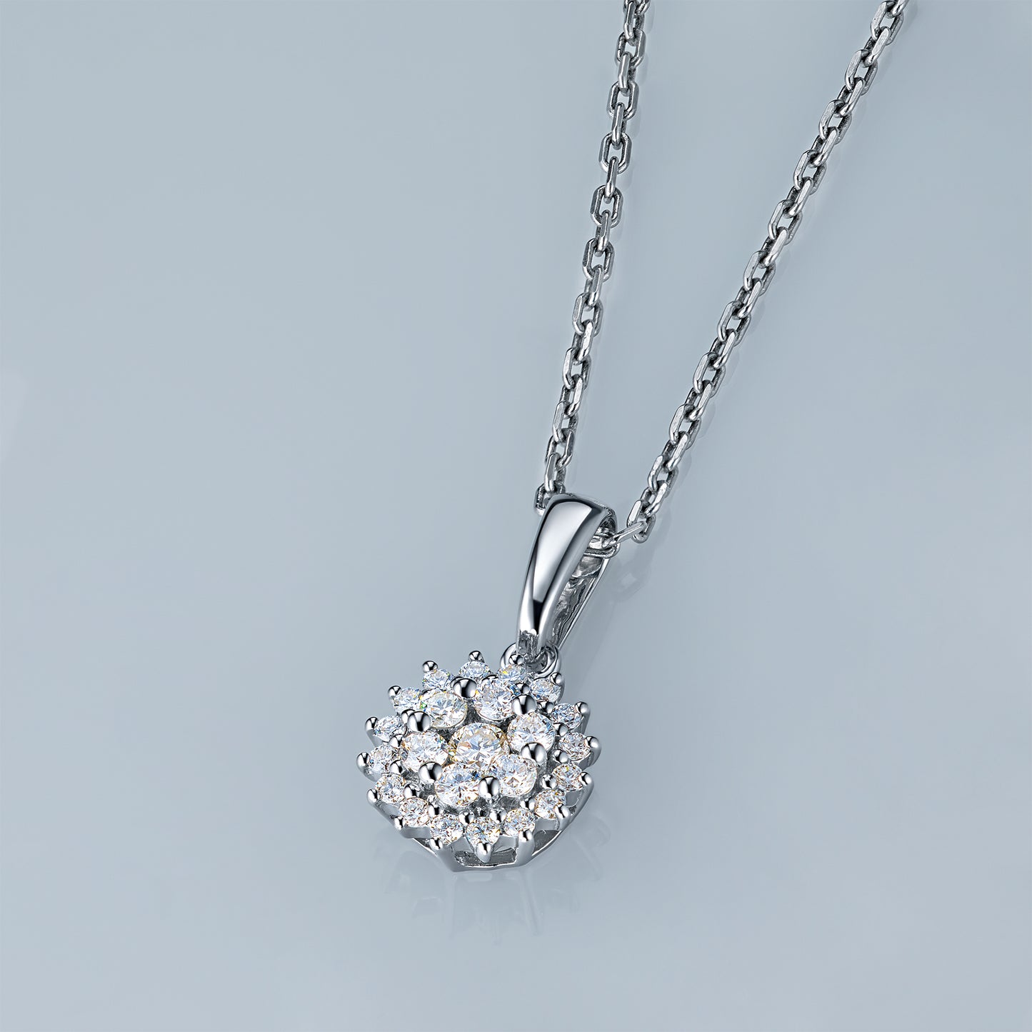 Sterling Silver Pendant with Lab-Created Diamonds 0.260 CT.TW
