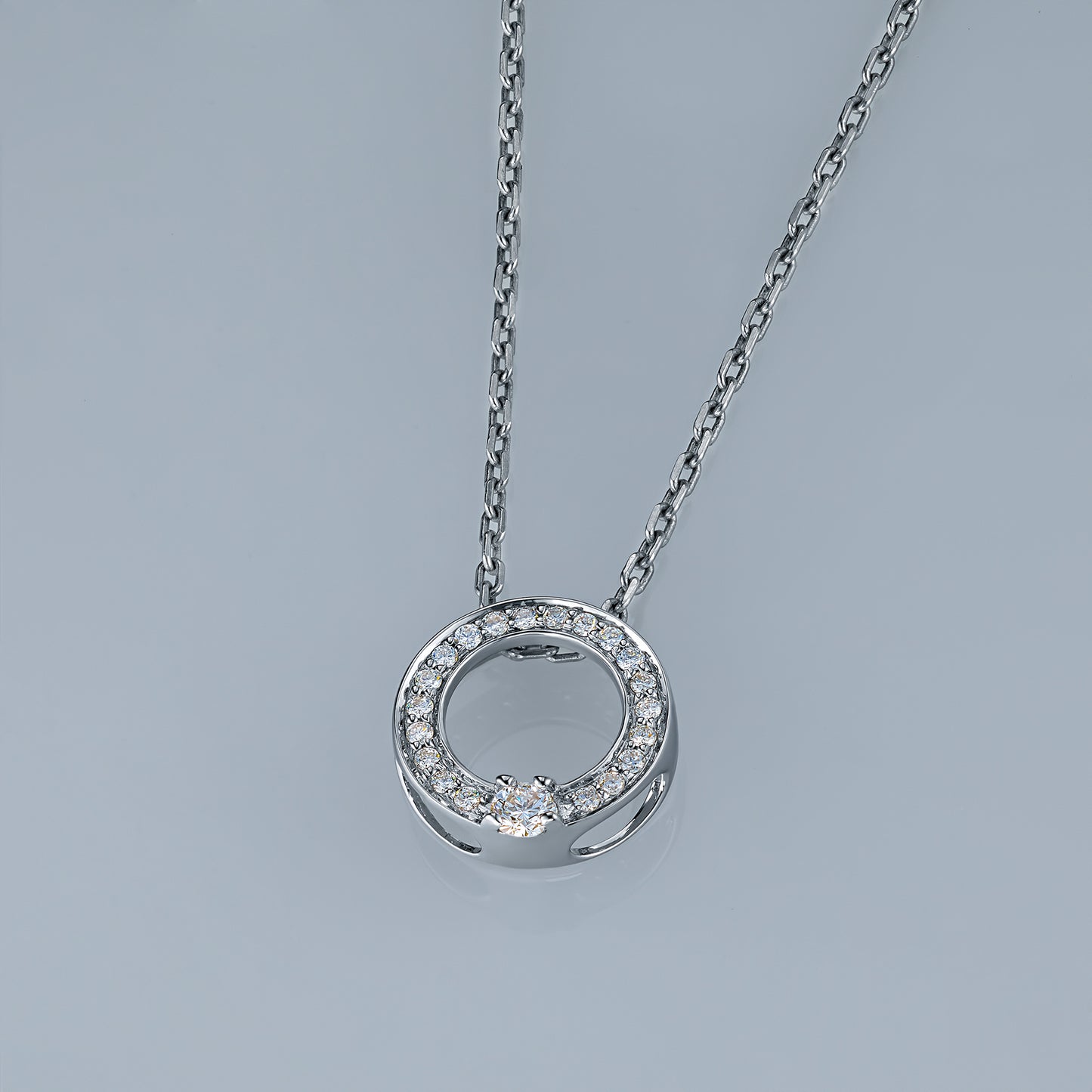 14K White Gold Pendant with Lab-Created Diamonds 1.780 CT.TW