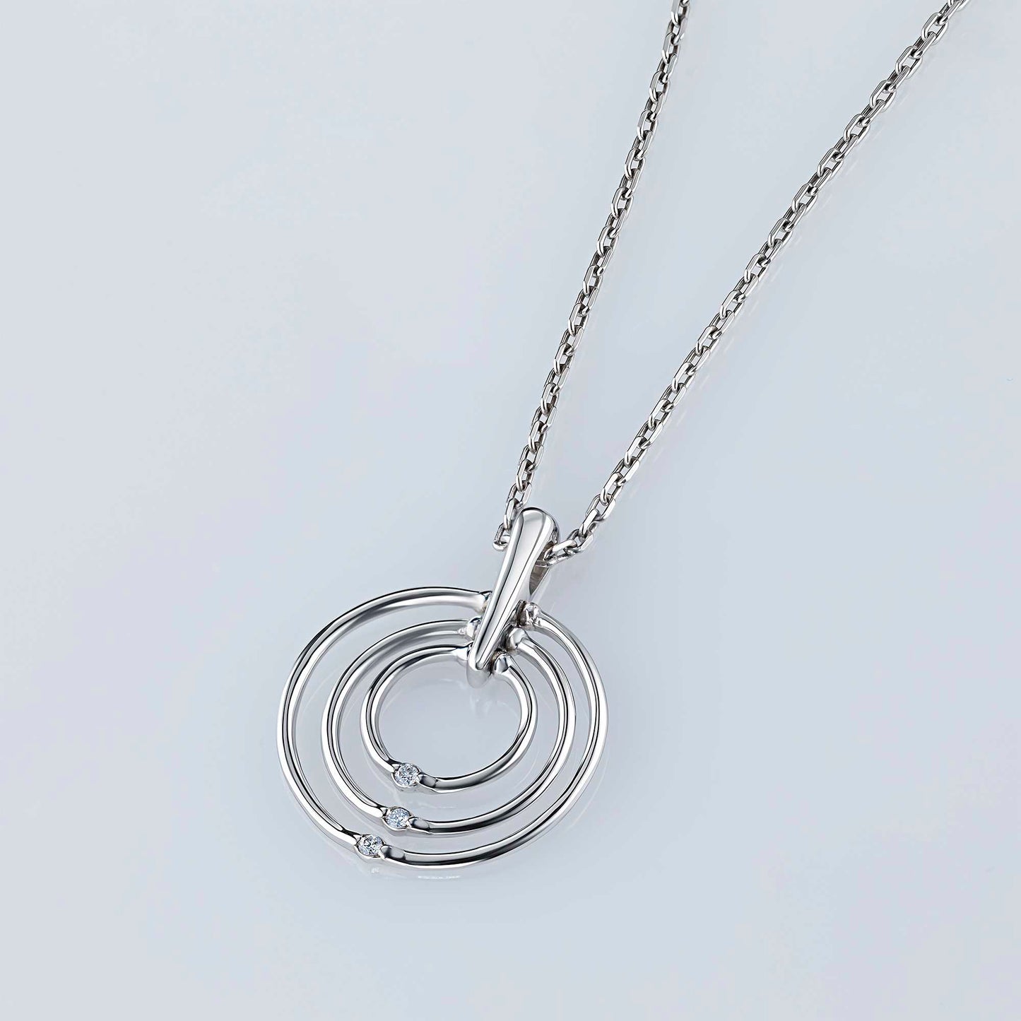 Sterling Silver Pendant with Lab-Created Diamonds 0.020 CT.TW