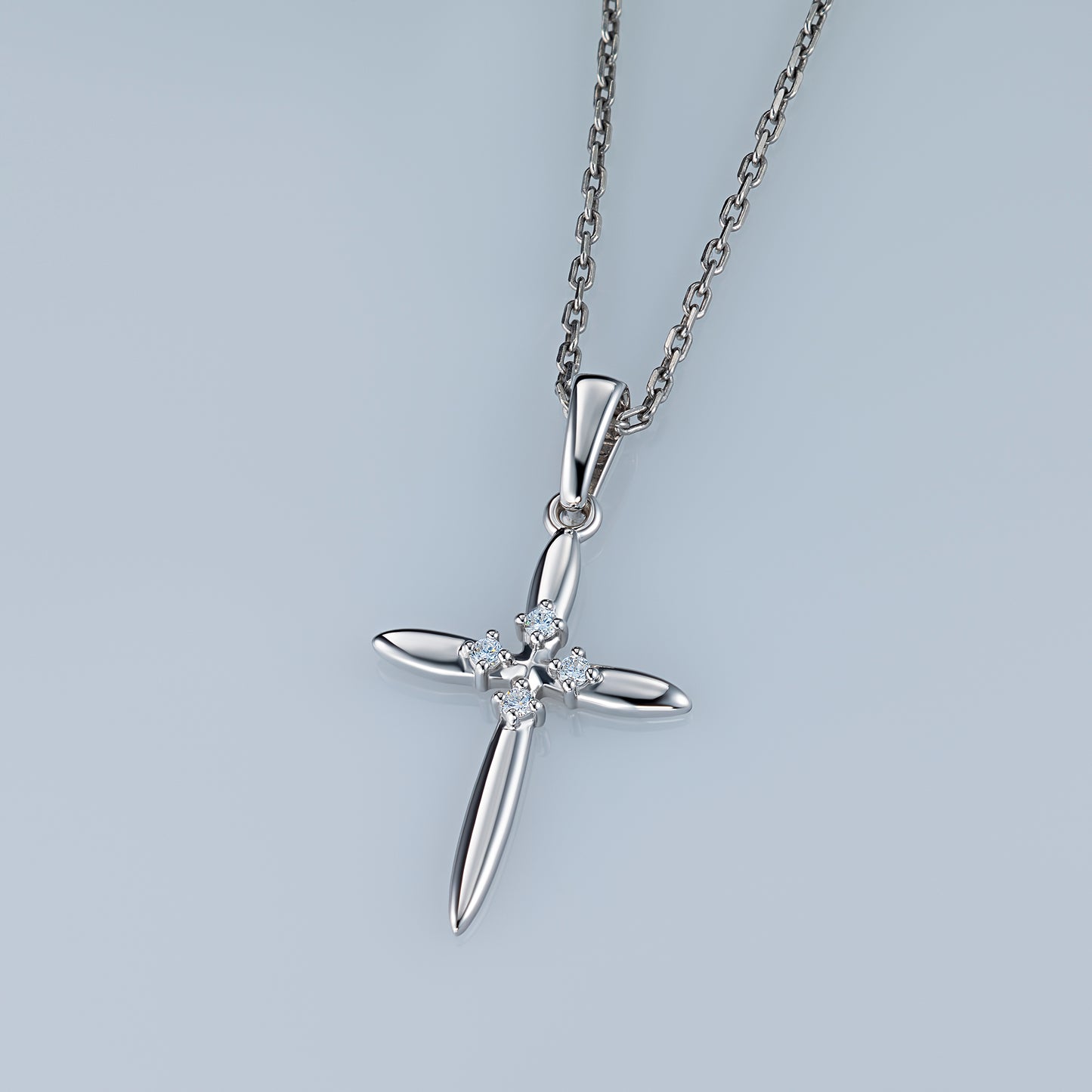 Sterling Silver Pendant with Lab-Created Diamonds 0.050 CT.TW