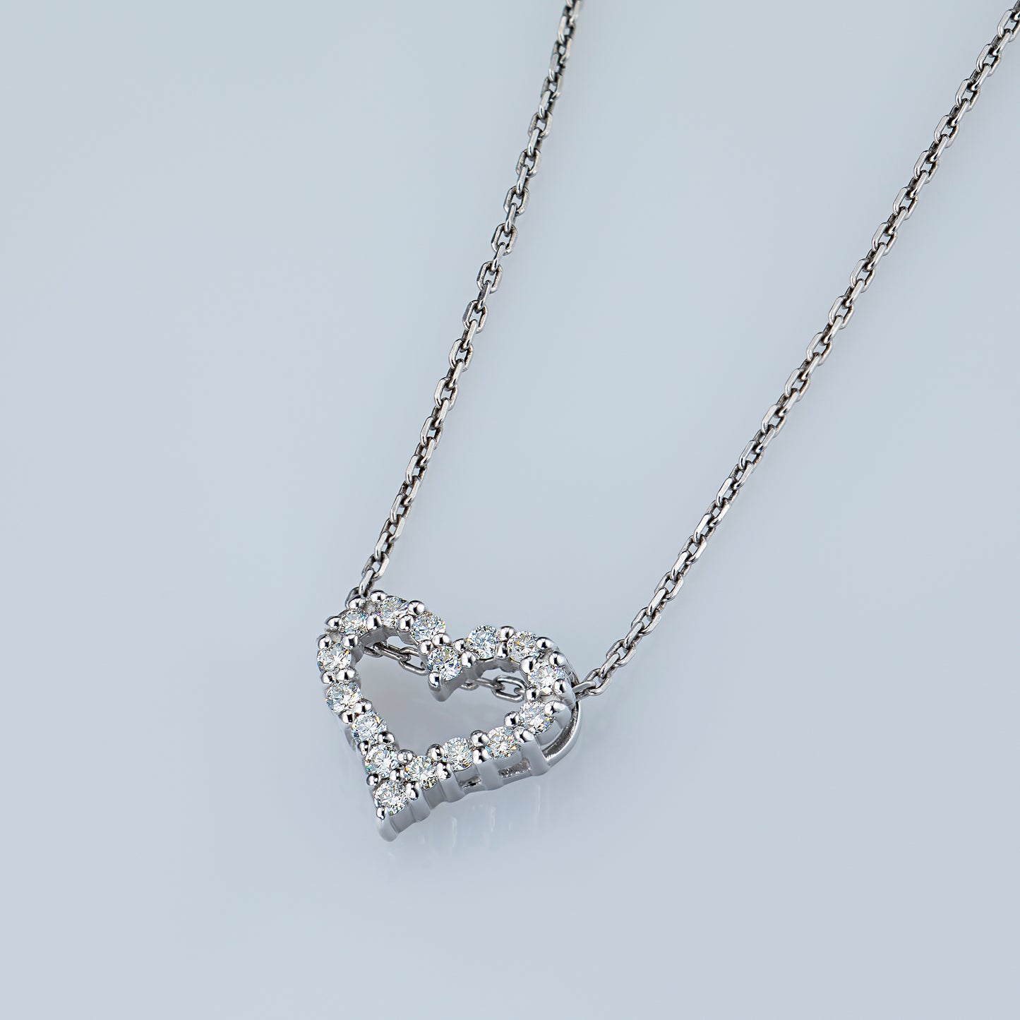 Sterling Silver Pendant with Lab-Created Diamonds 0.310 CT.TW